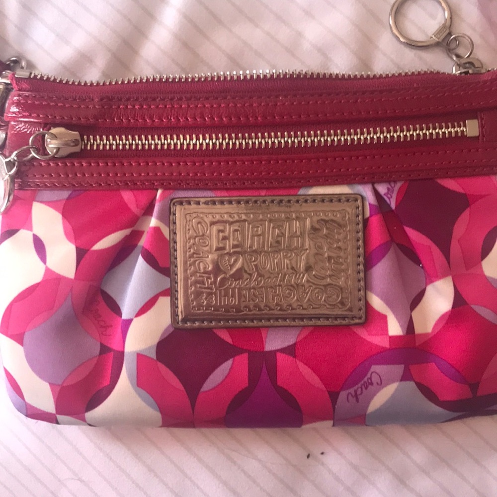 Pink and purple coach poppy purse - Picture 3 of 5